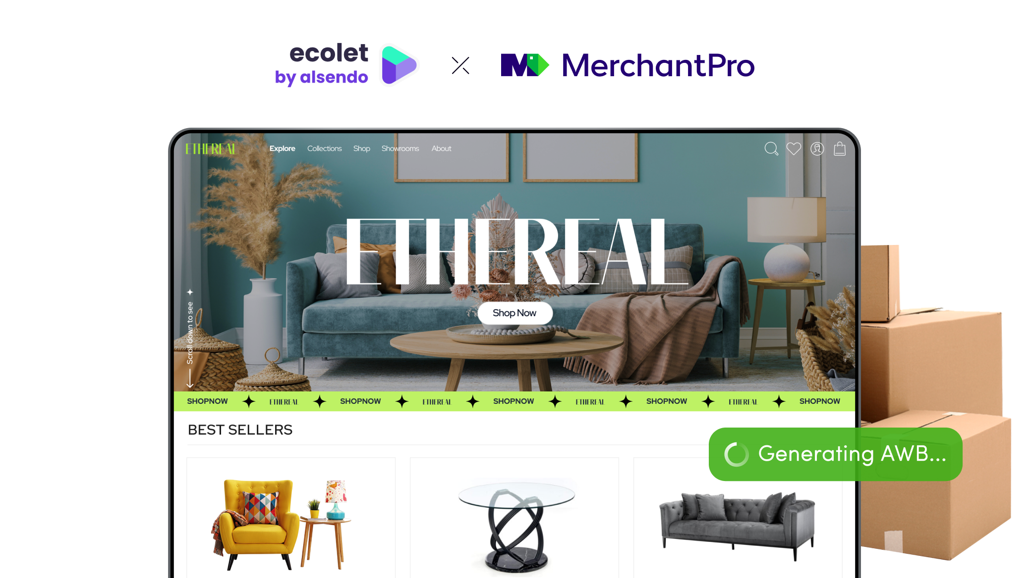 aplicatia Shipping Pro Ecolet-Merchantpro